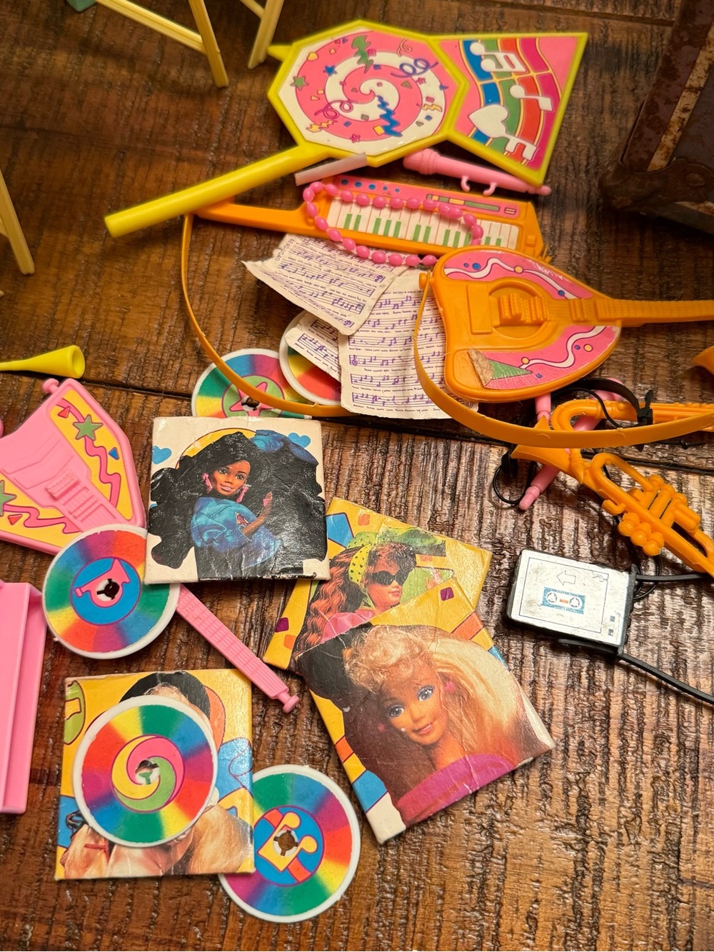 Vintage Barbie Accessories Lot Furniture Music Rockers Chairs Masks 1980s 1990s - Picture 3 of 15